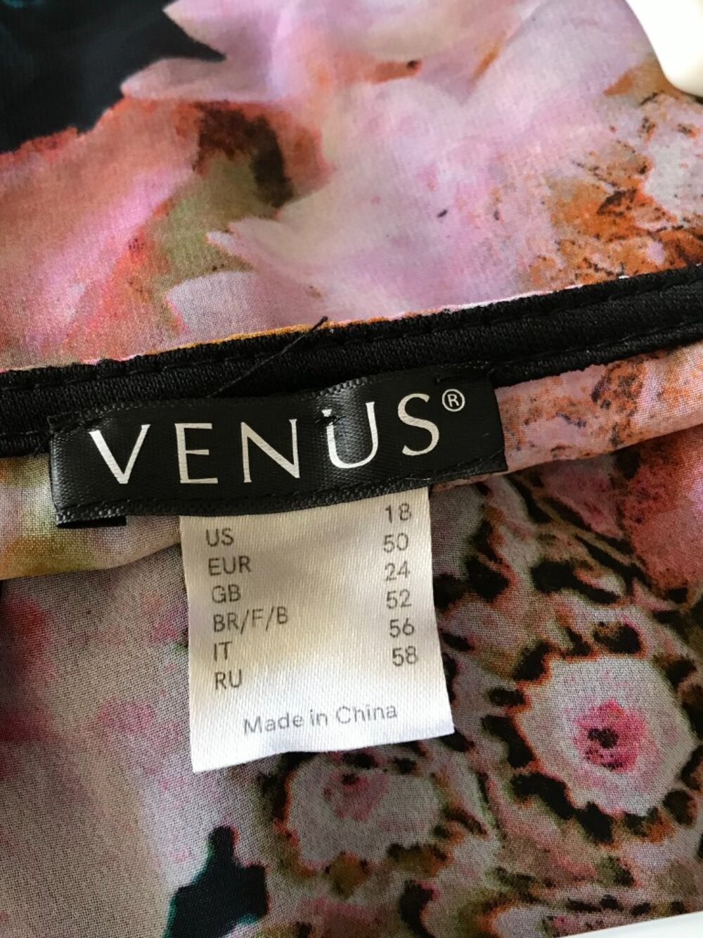 VENUS size 18 Multicolor Floral Chiffon Cold Shoulder Bell Sleeve Blouse Top - Picture 5 of 5